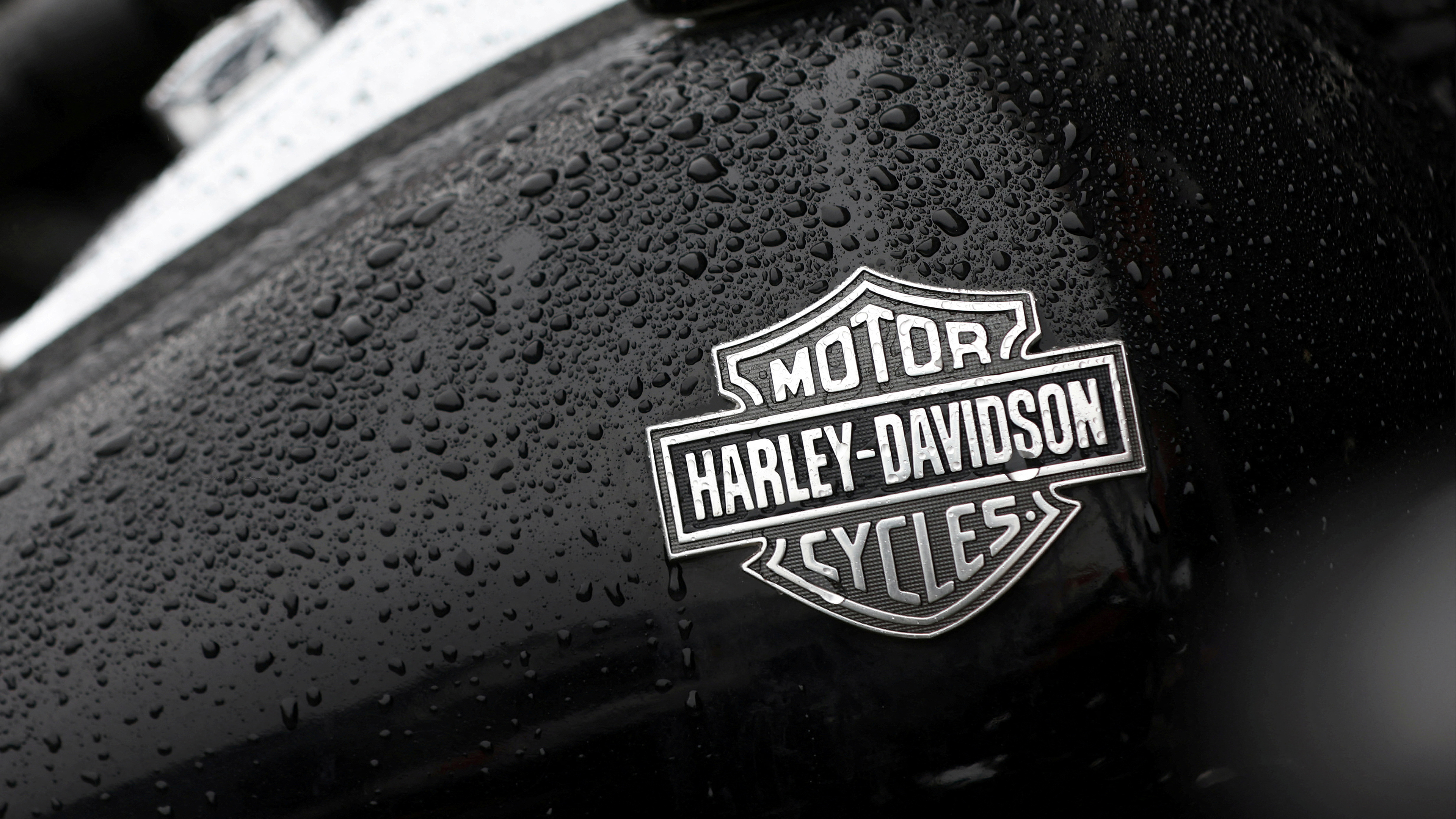 Harley Davidson Black Wallpaper 4K