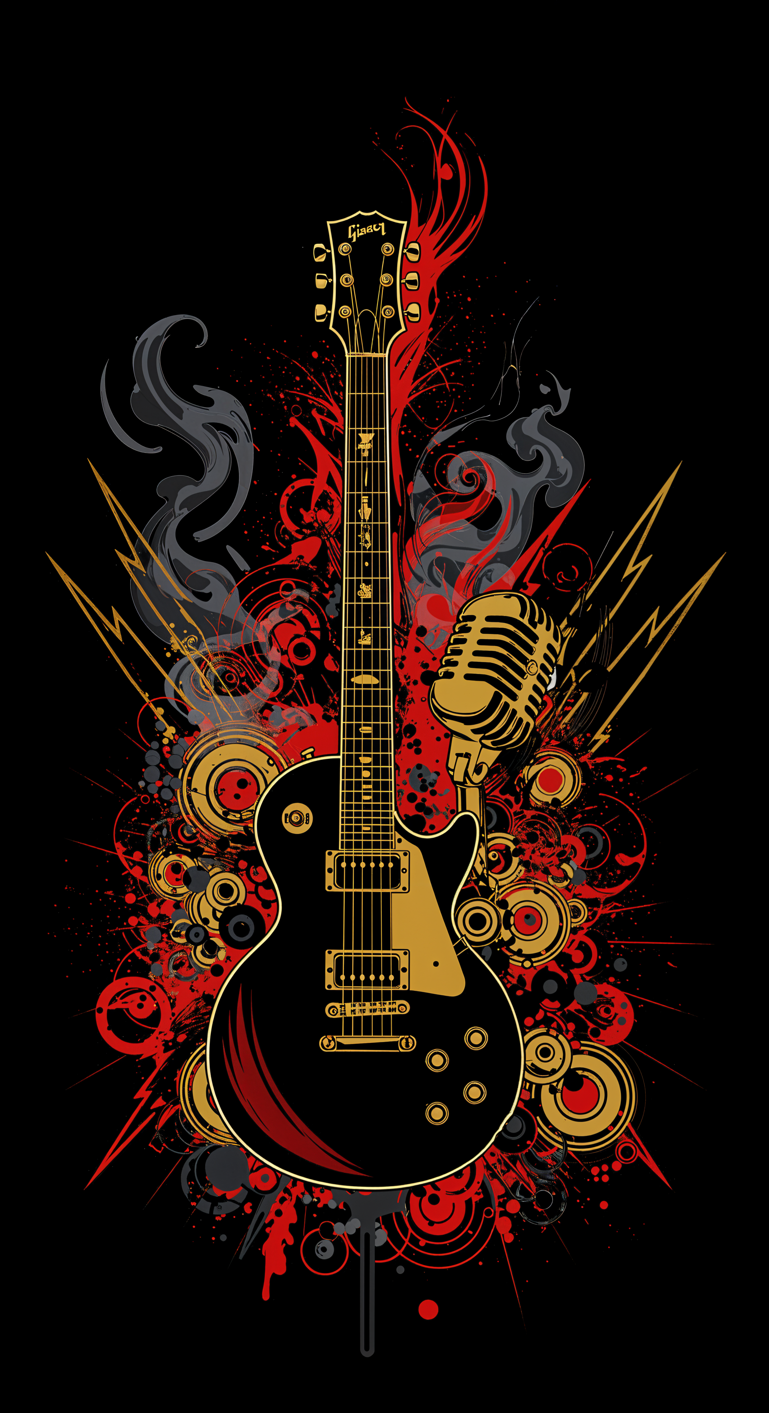 Rock & Roll Vibes: Bold Phone Wallpaper for Music Lovers