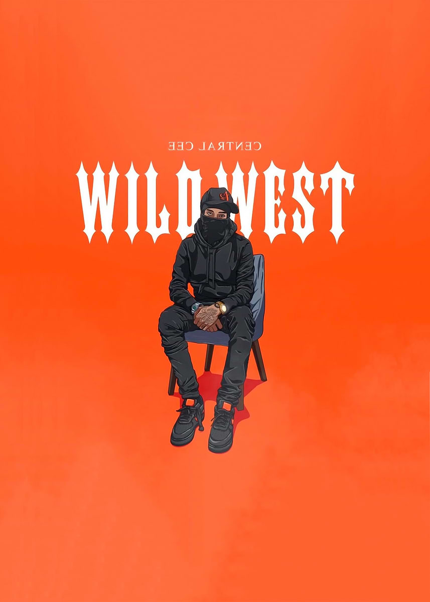 Central Cee Wild West' Poster, picture, metal print, paint