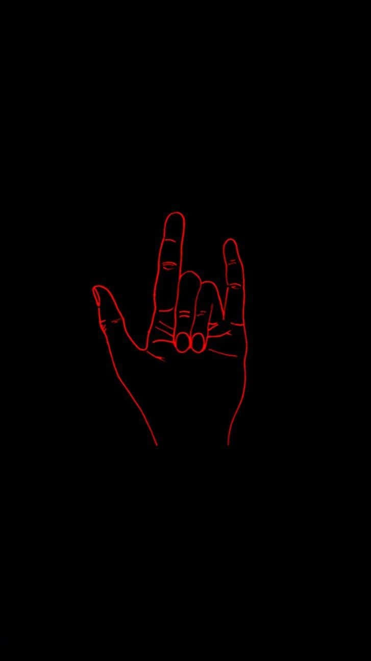 Emo iPhone Rock And Roll Hand Wallpaper