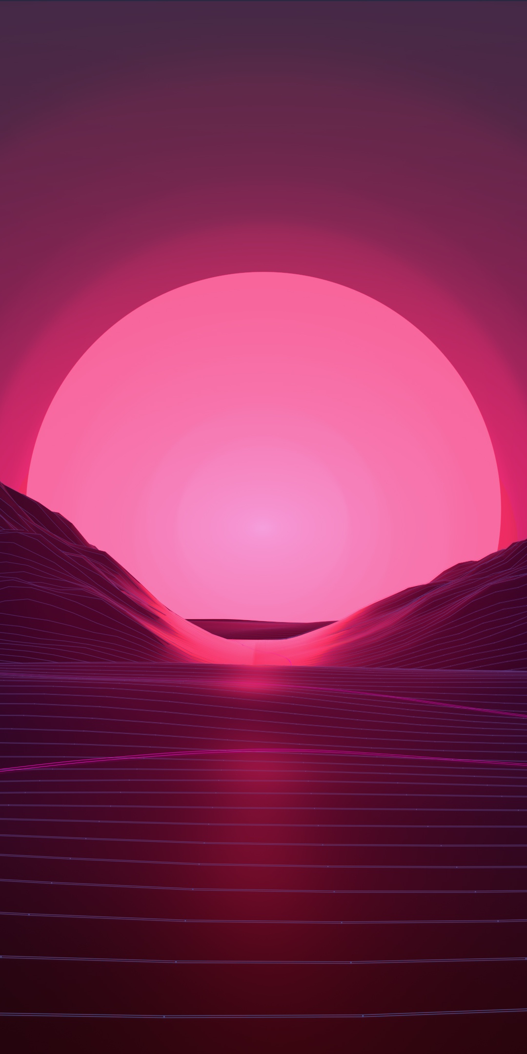 Neon Wallpaper 4K, Sunset, Pink aesthetic