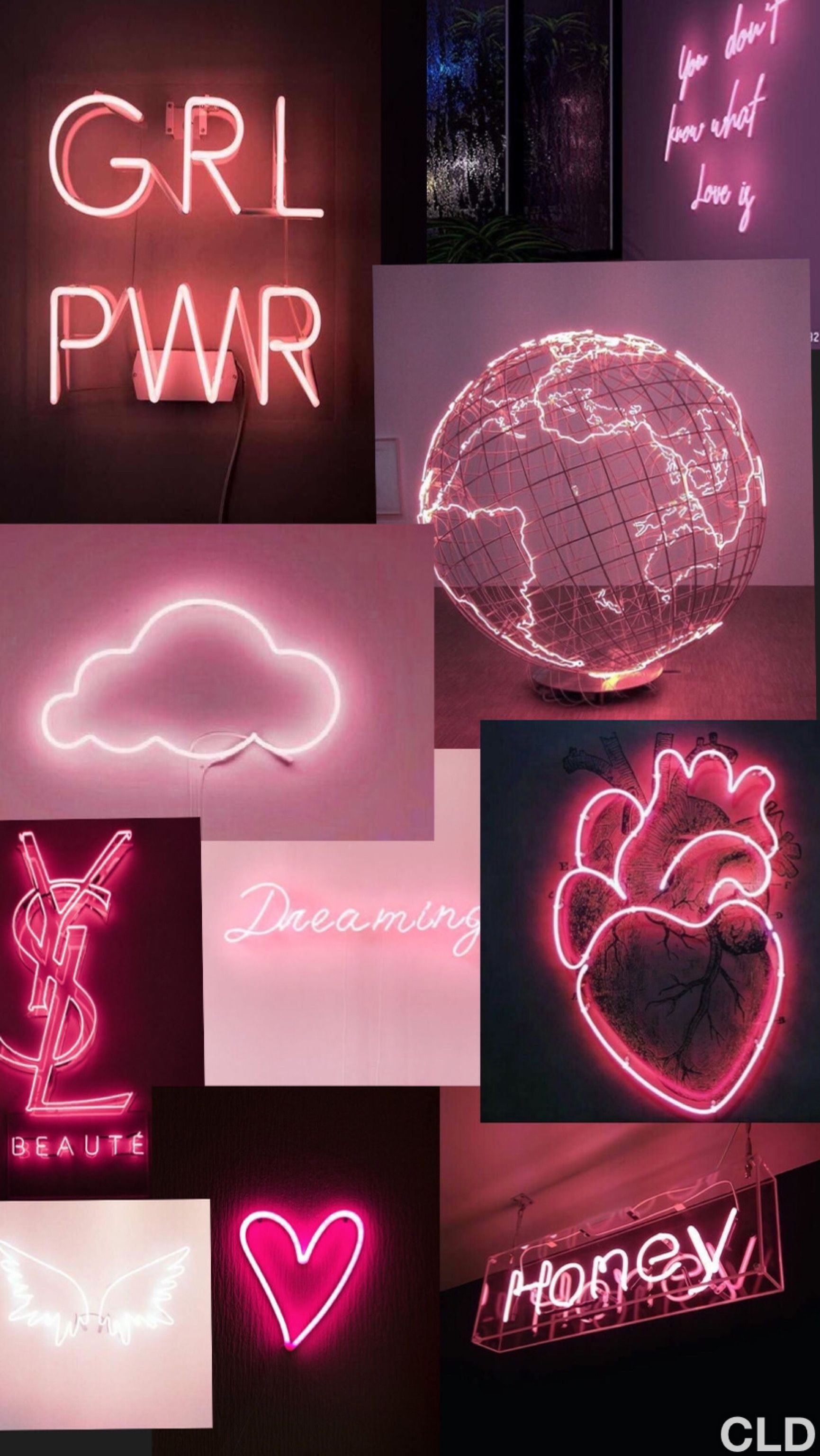 Neon Pink Aesthetic Wallpaper for iPhone Free Download