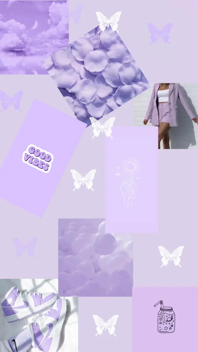 Lilac Collage wallpaper