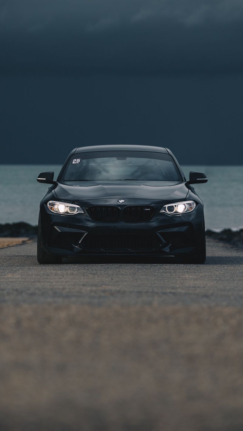 Download Wallpaper 800x1420 Bmw M3, Bmw, Car, Black, Front View Iphone Se 5s 5c 5 For Parallax HD Background