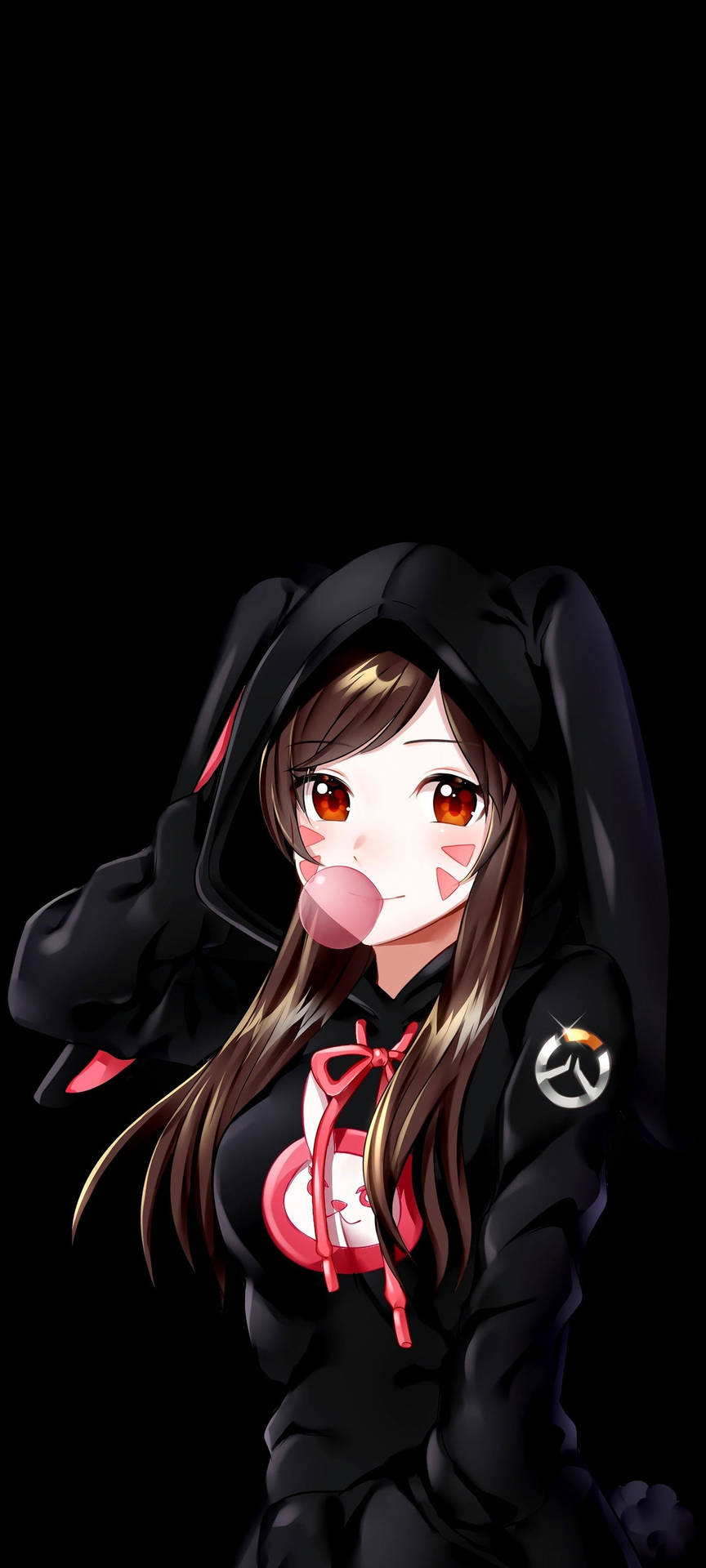 Download Anime Girl OLED Phone Wallpaper