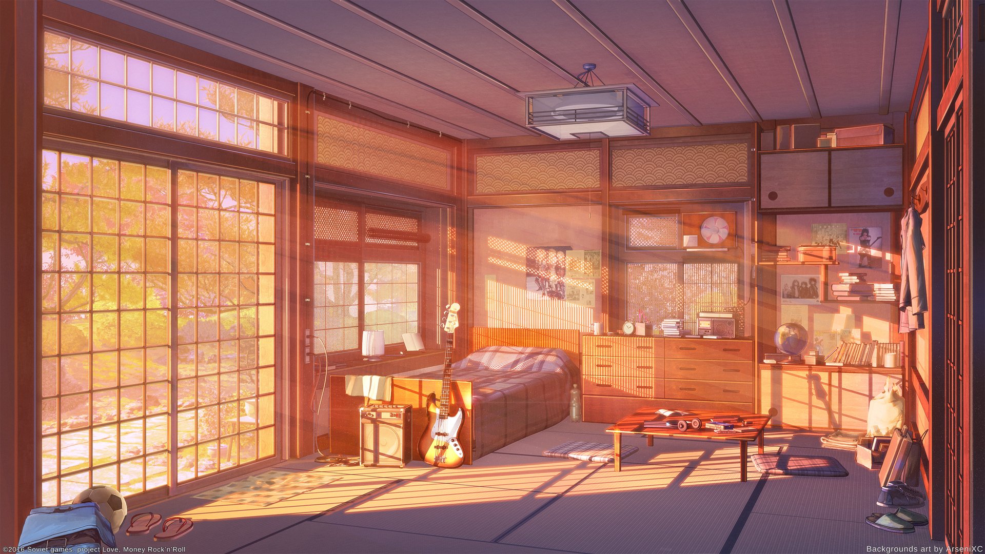 Serene Anime Room HD Wallpaper