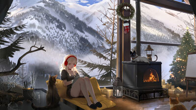 anime christmas HD 4K Wallpaper PC & Phone