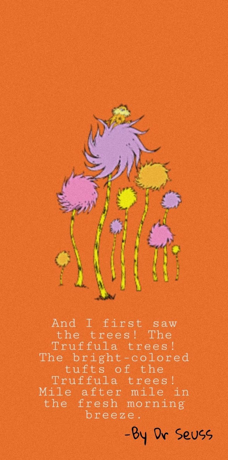 Dr. Seuss Quote on Orange Background