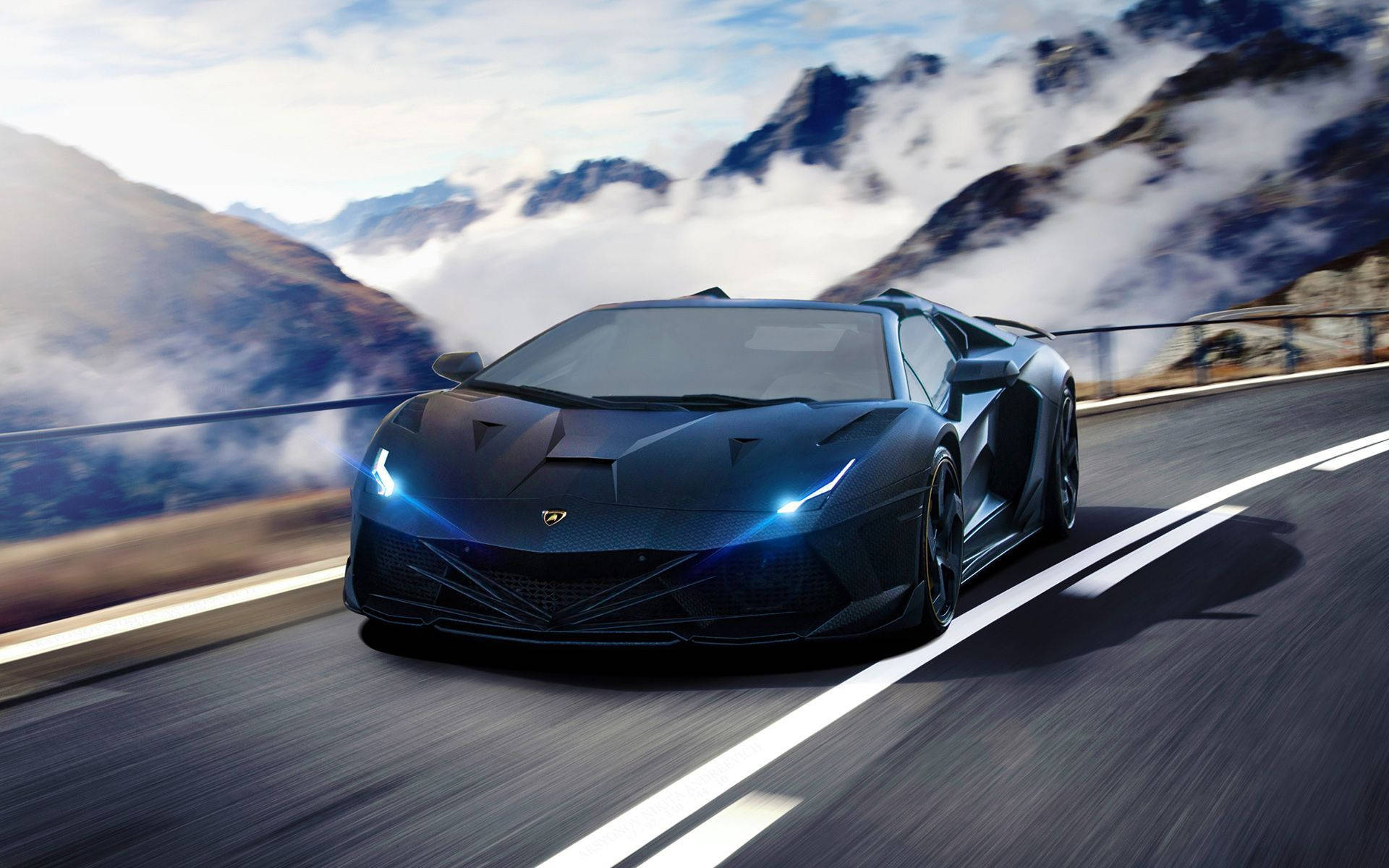 Ultramodern Lamborghini Aventador Pinnacle Of Super Cars Wallpaper