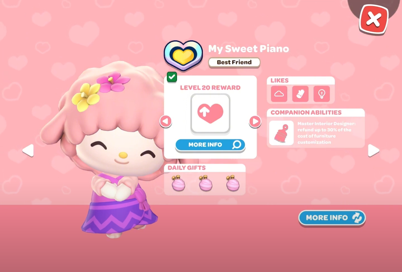 My Sweet Piano Best Gifts, Rewards, and Quests Kitty Island Adventure Guide