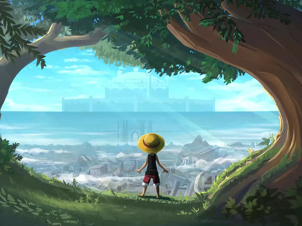 Luffy at the edge of the forest