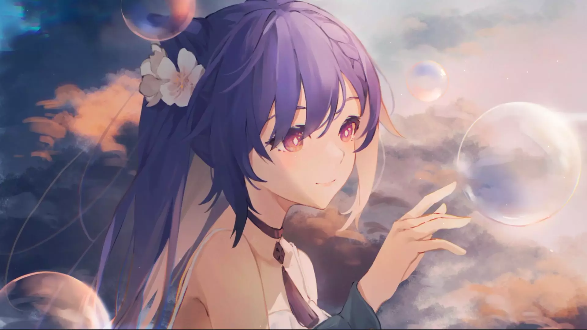 Video wallpaper Keqing Genshin Impact (Anime)x1080 FullHD