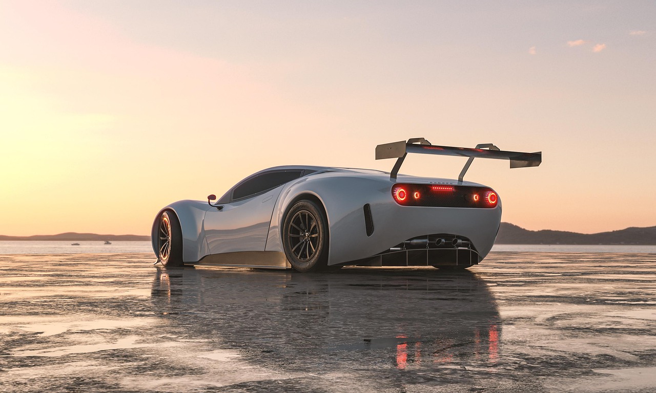 Sunset Supercar Race Car
