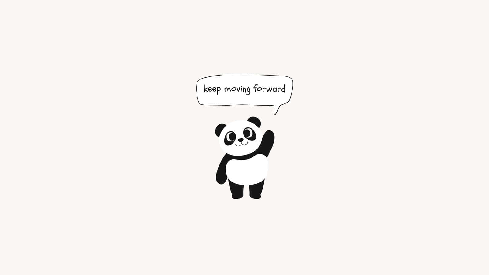 Download Waving Panda Cute Pc Wallpaper