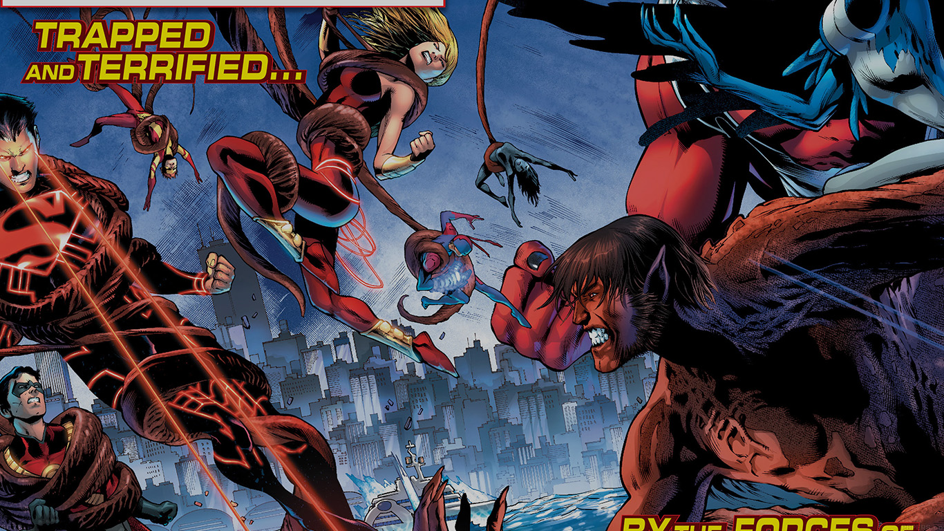 Teen Titans Cover Art Cartoon For Desktop, Laptop