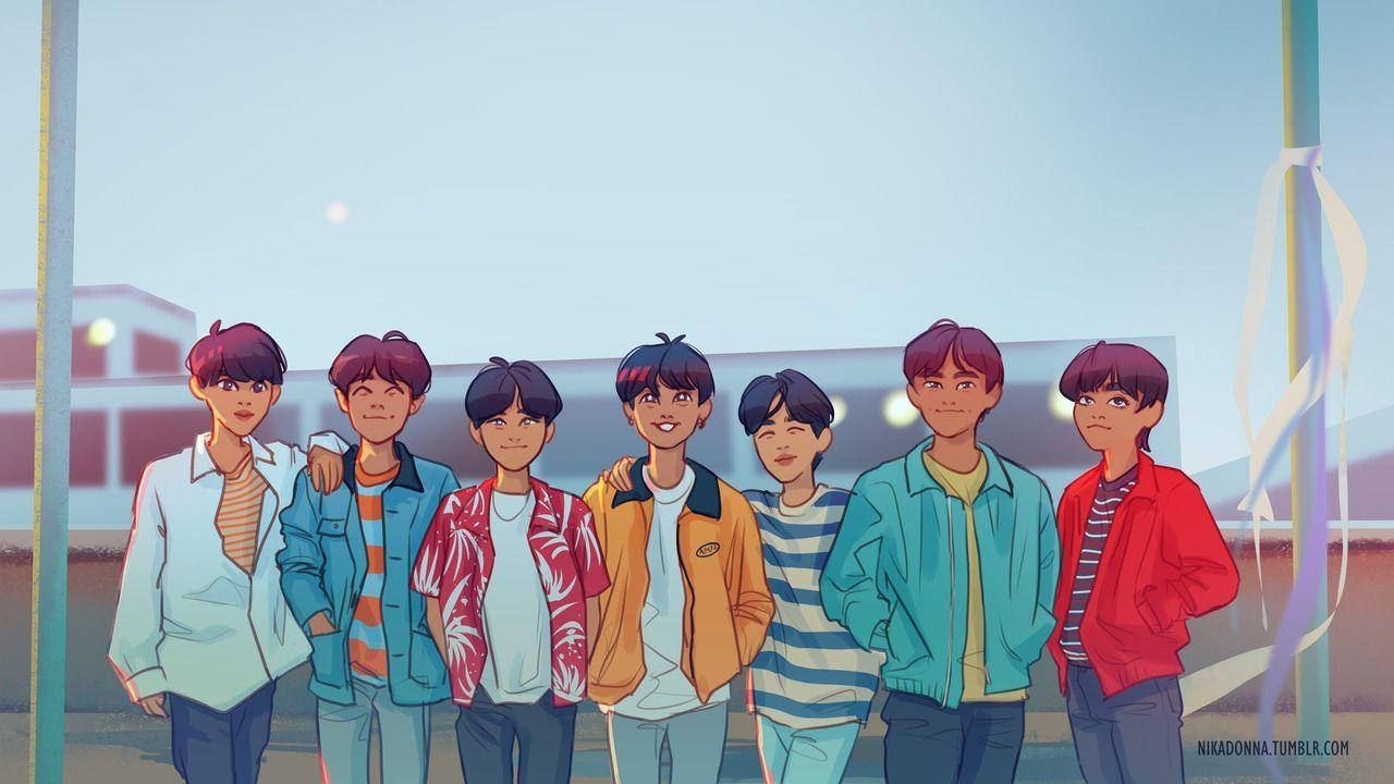 Bts Group Photo Background