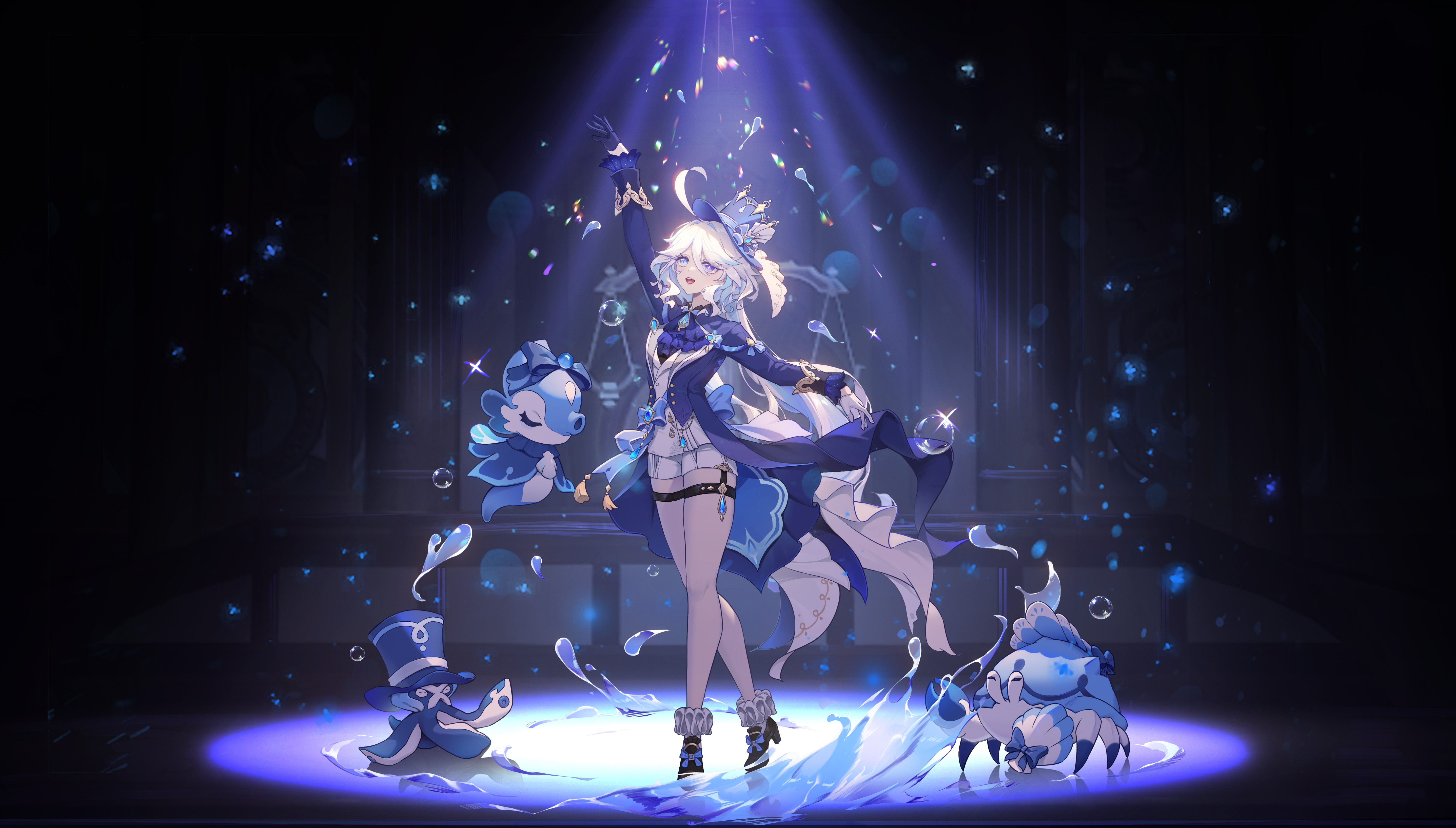 Furina in Stunning 4K Ultra HD Impact Wallpaper by 爱画画的深夏