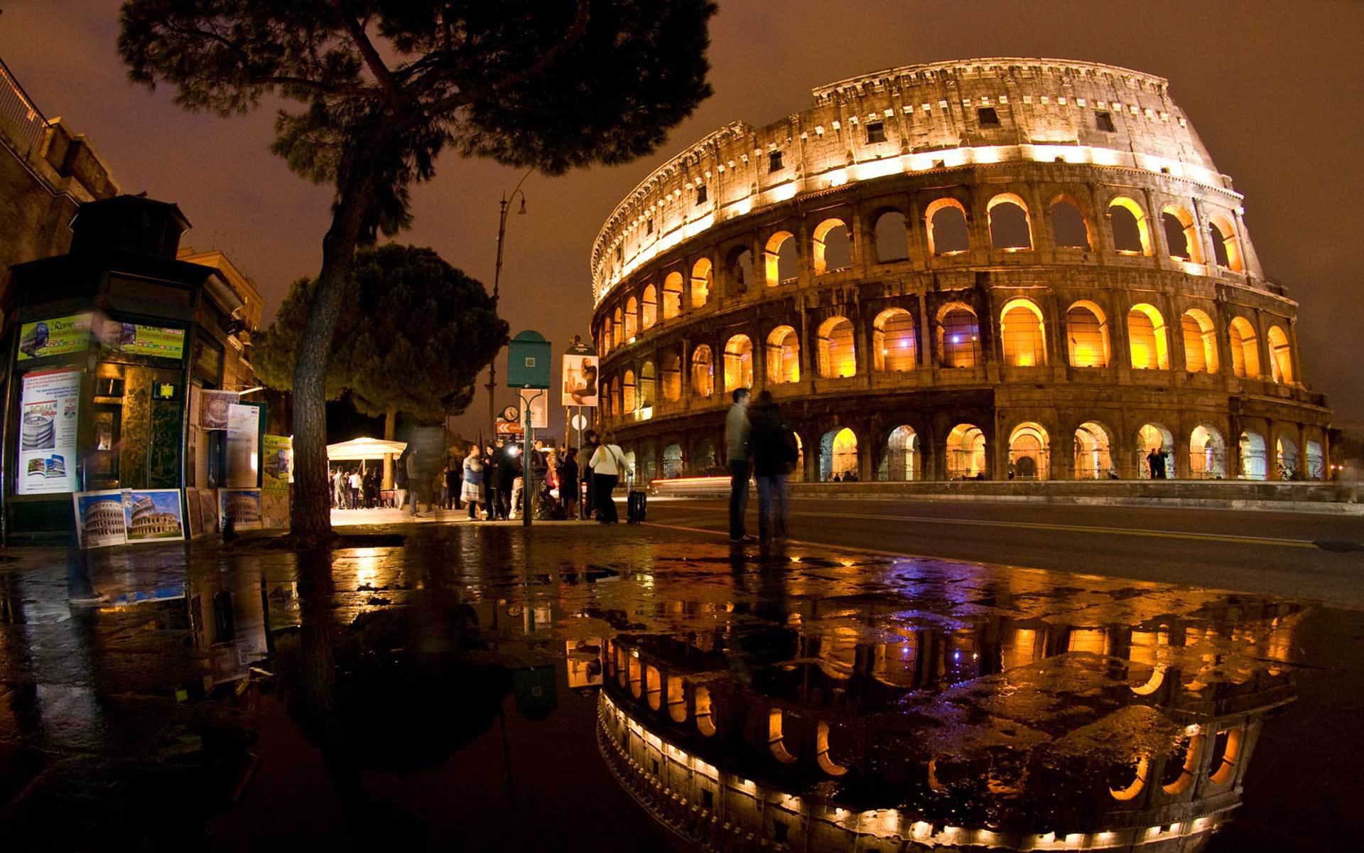 Walk after the rain in Rome, Italy Desktop wallpaper 1920x1200