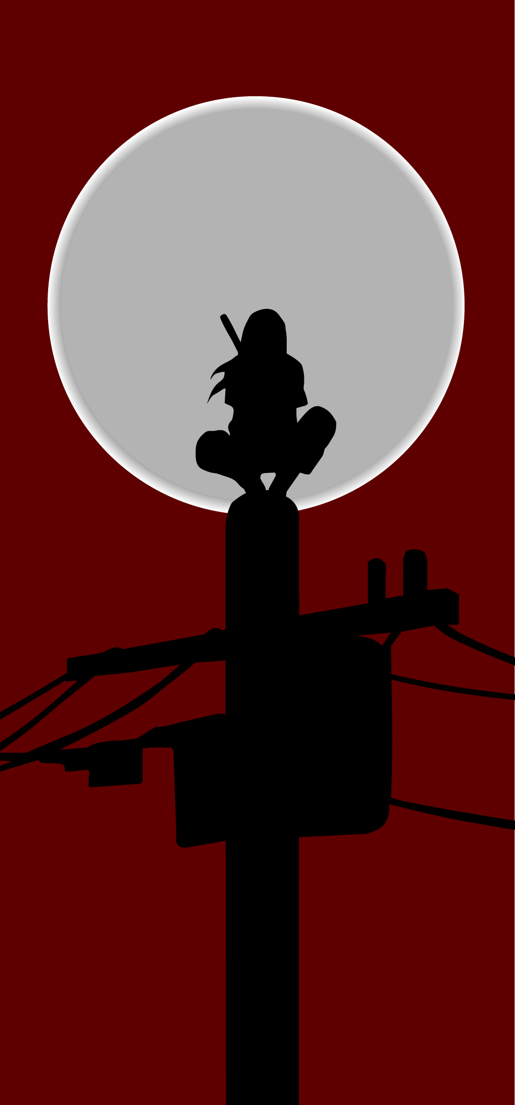 Minimalist Itachi wallpaper I vectorised, fits good as a phone background too