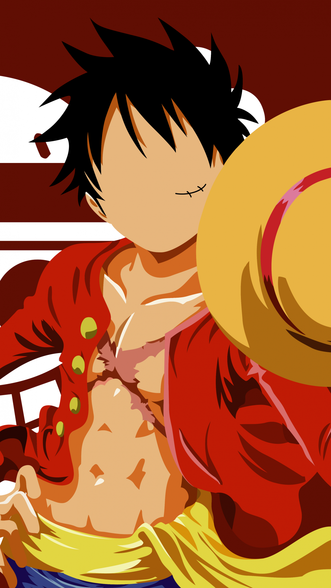 Monkey D. Luffy Wallpaper 4K, 8K, One Piece, Red background