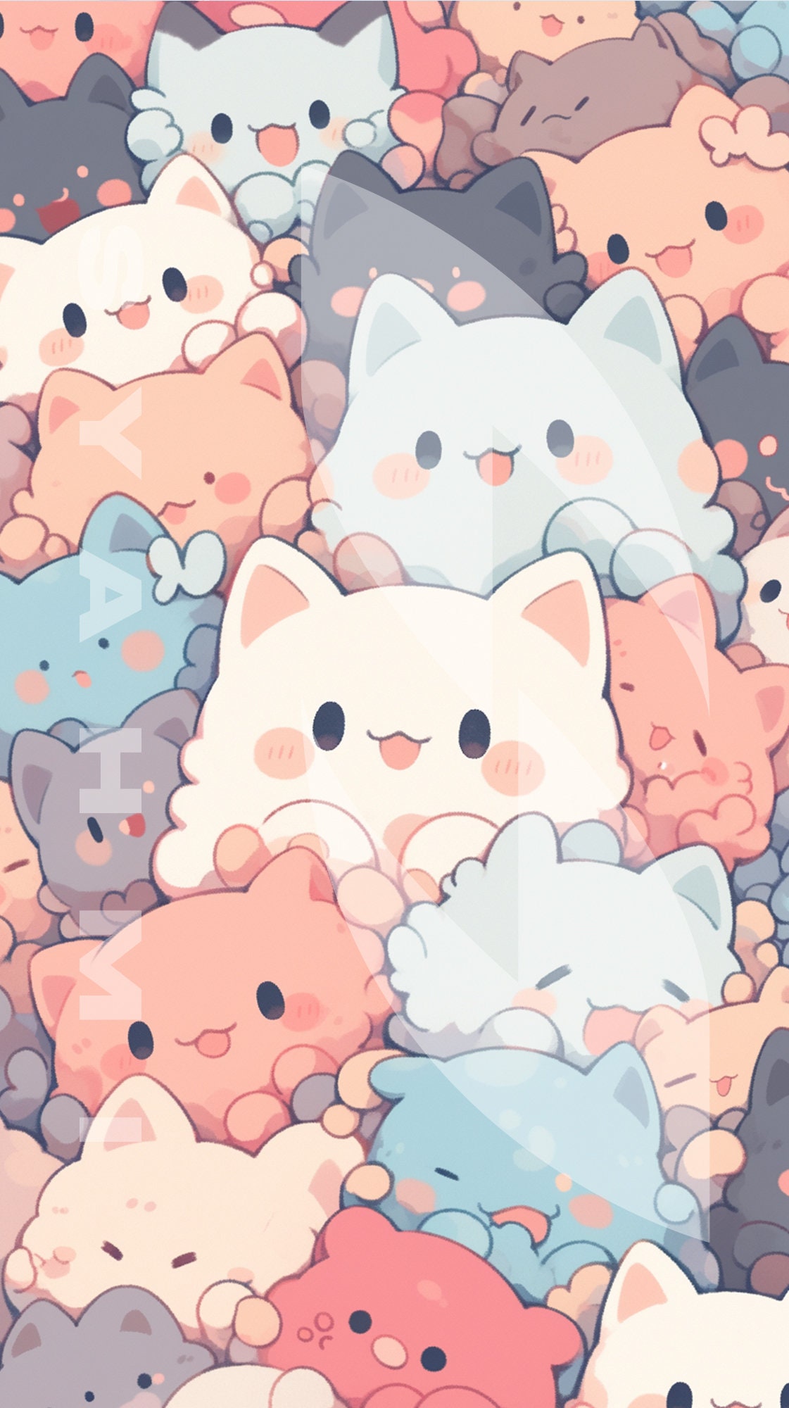 Cute Cat Wallpaper Cute Anime Wallpaper for Phone Aesthetic Anime Wallpaper of Cute Cat Adorable Wallpaper Kawai Neko Anime Pastel Wallpaper