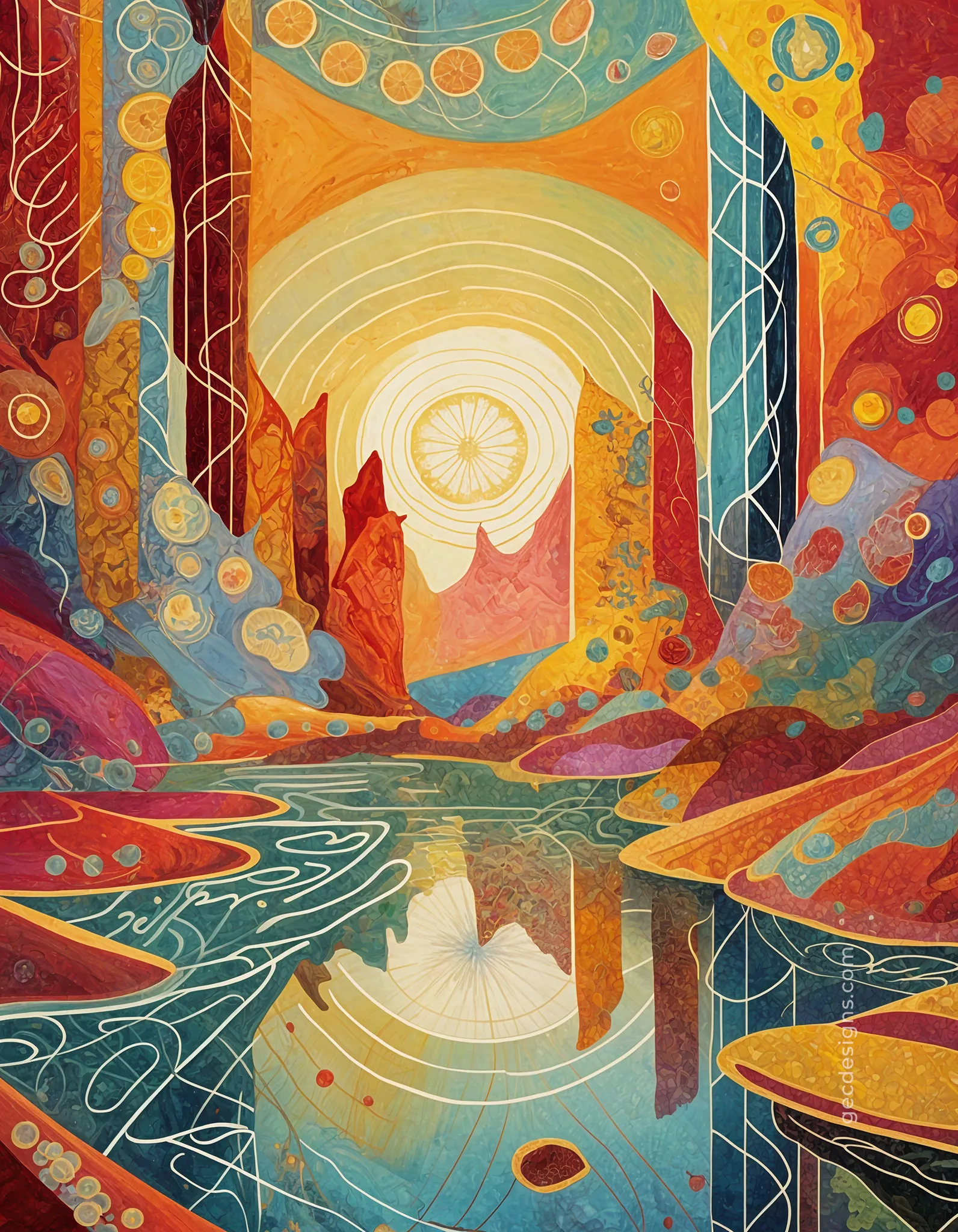 Magical illuminated landscape 4k wallpaper for mobile