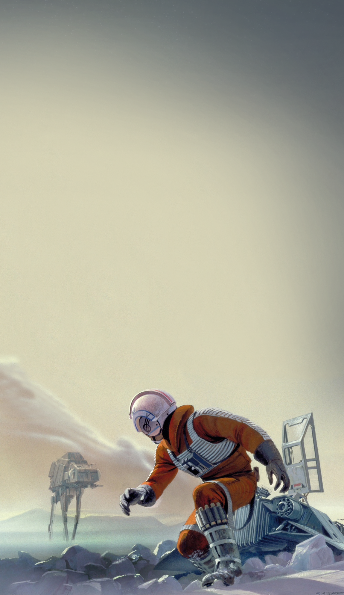 I turned an old Ralph McQuarrie concept piece into a mobile wallpaper