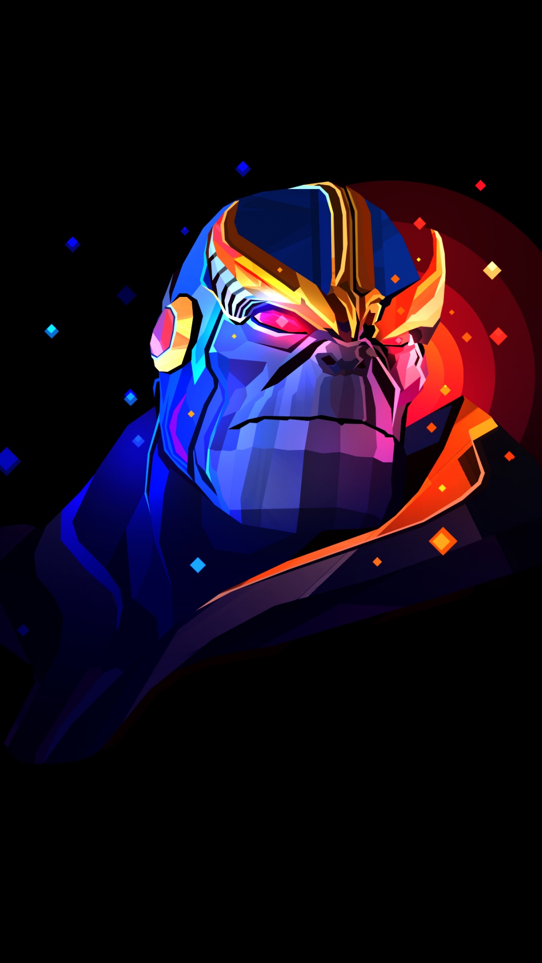 Thanos Wallpaper 4K, Marvel Comics, AMOLED