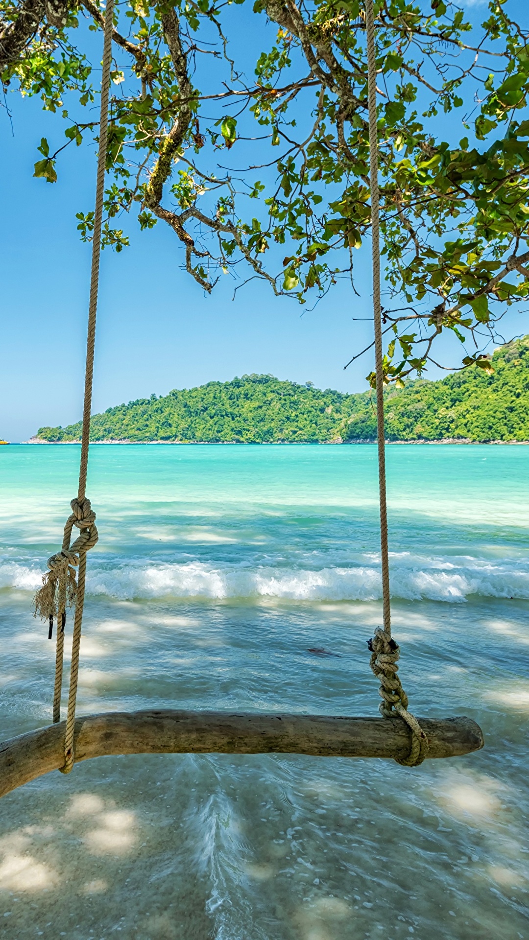 Photo Maldives Swing Beach Ocean Nature 1080x1920