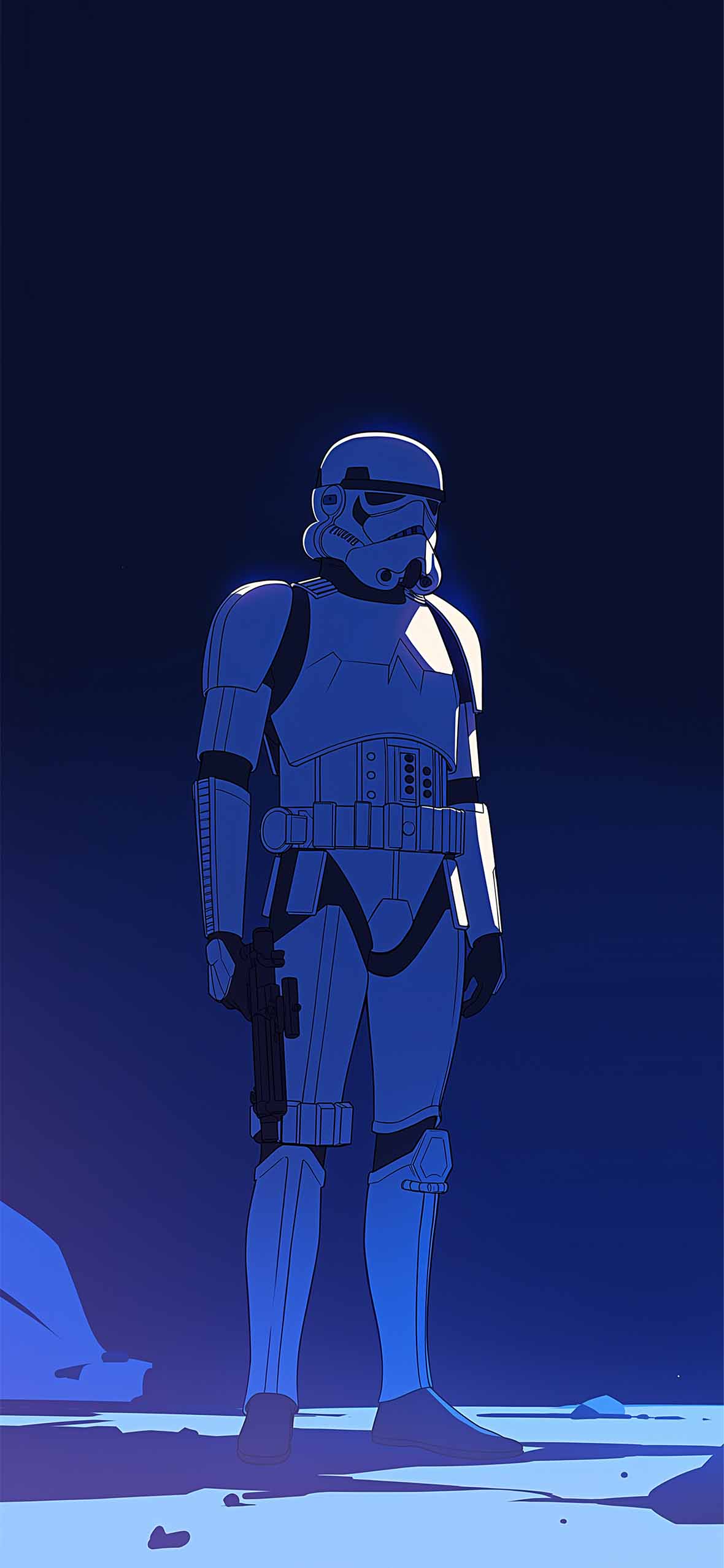 Moody Galactic Stormtrooper Wallpaper Phone Wallpaper