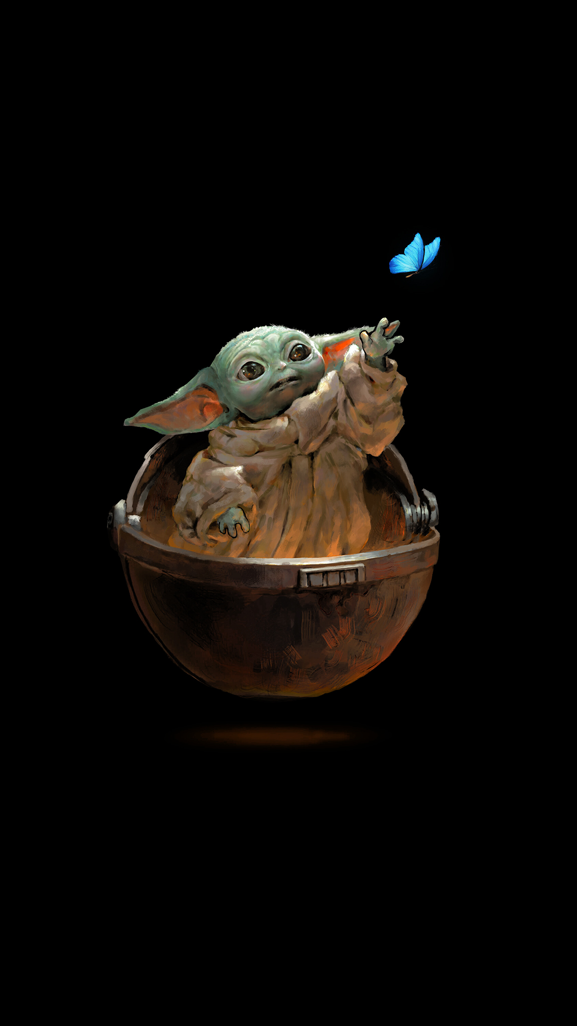 The child Baby Yoda background wallpaper