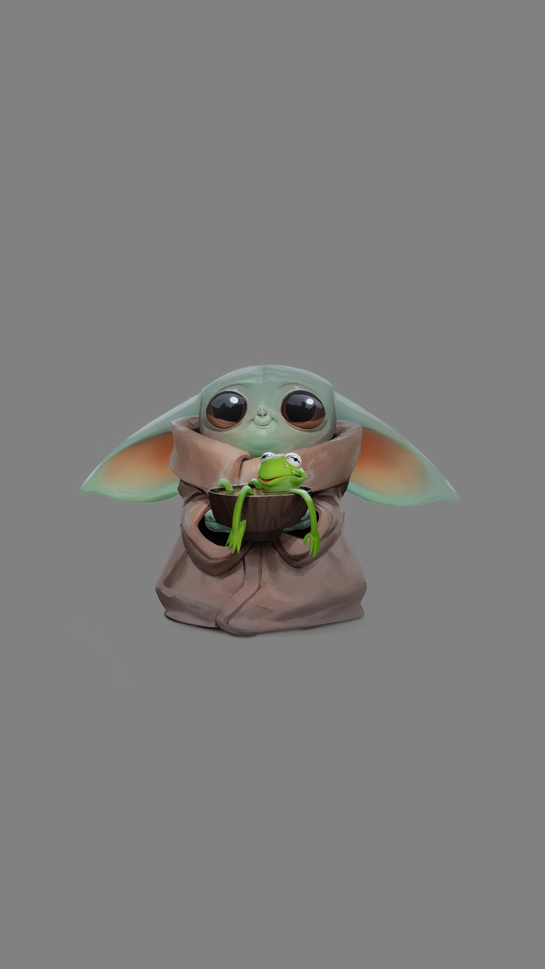 The child Baby Yoda background wallpaper