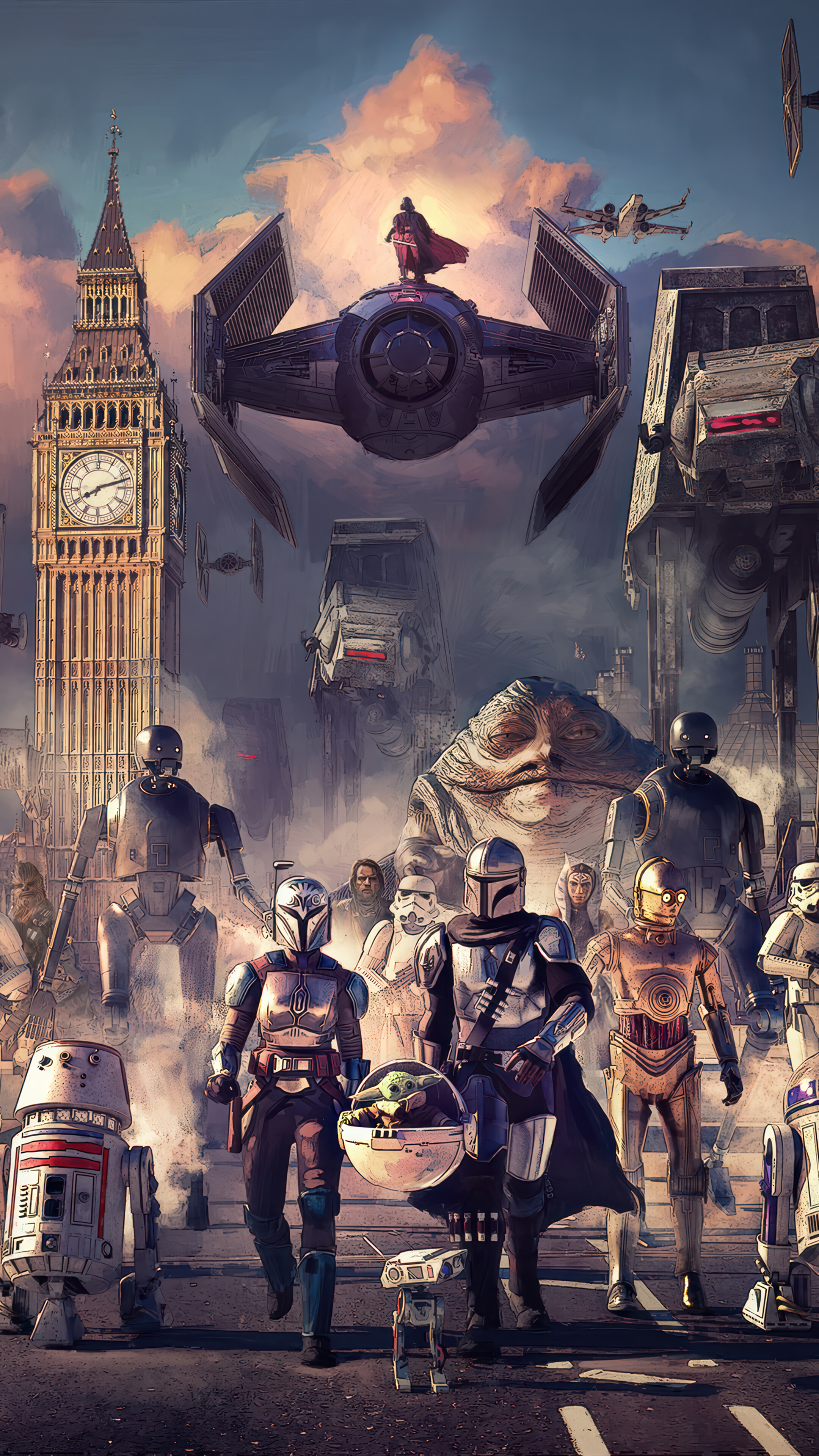 Mandalorian Star Wars Characters 4K Wallpaper iPhone HD Phone l