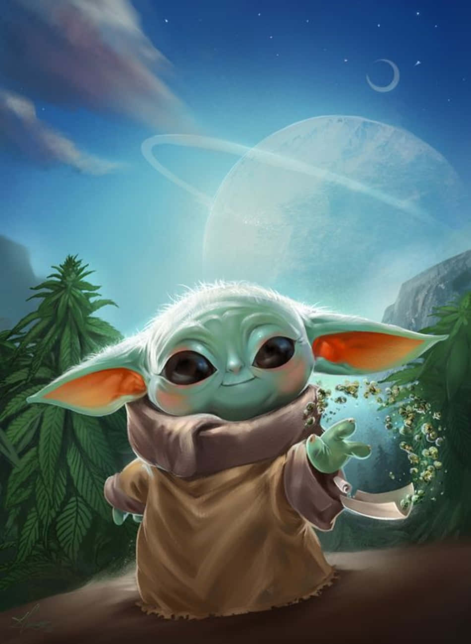 Baby Yoda Cartoon HD Wallpaper (100++)