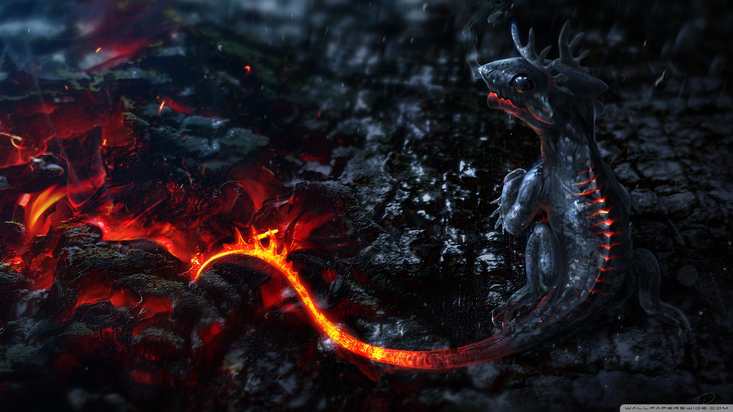 Salamander Artwork 4K UHD Wallpaper for UltraHD Desktop and TV, Smartphone and Tablet Devices
