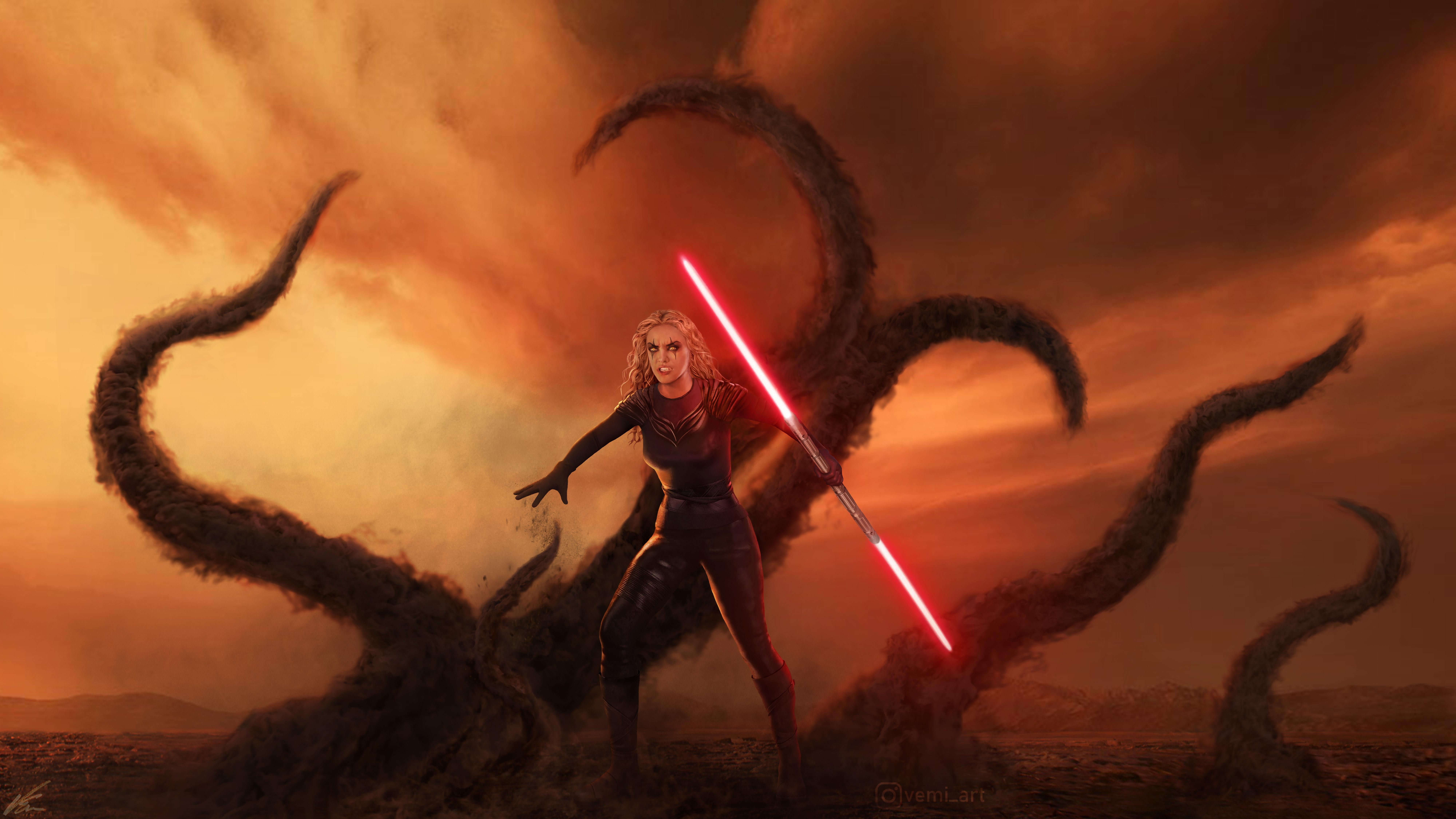 Darth Zannah's Force Tendrils (Both image by VemiArt)