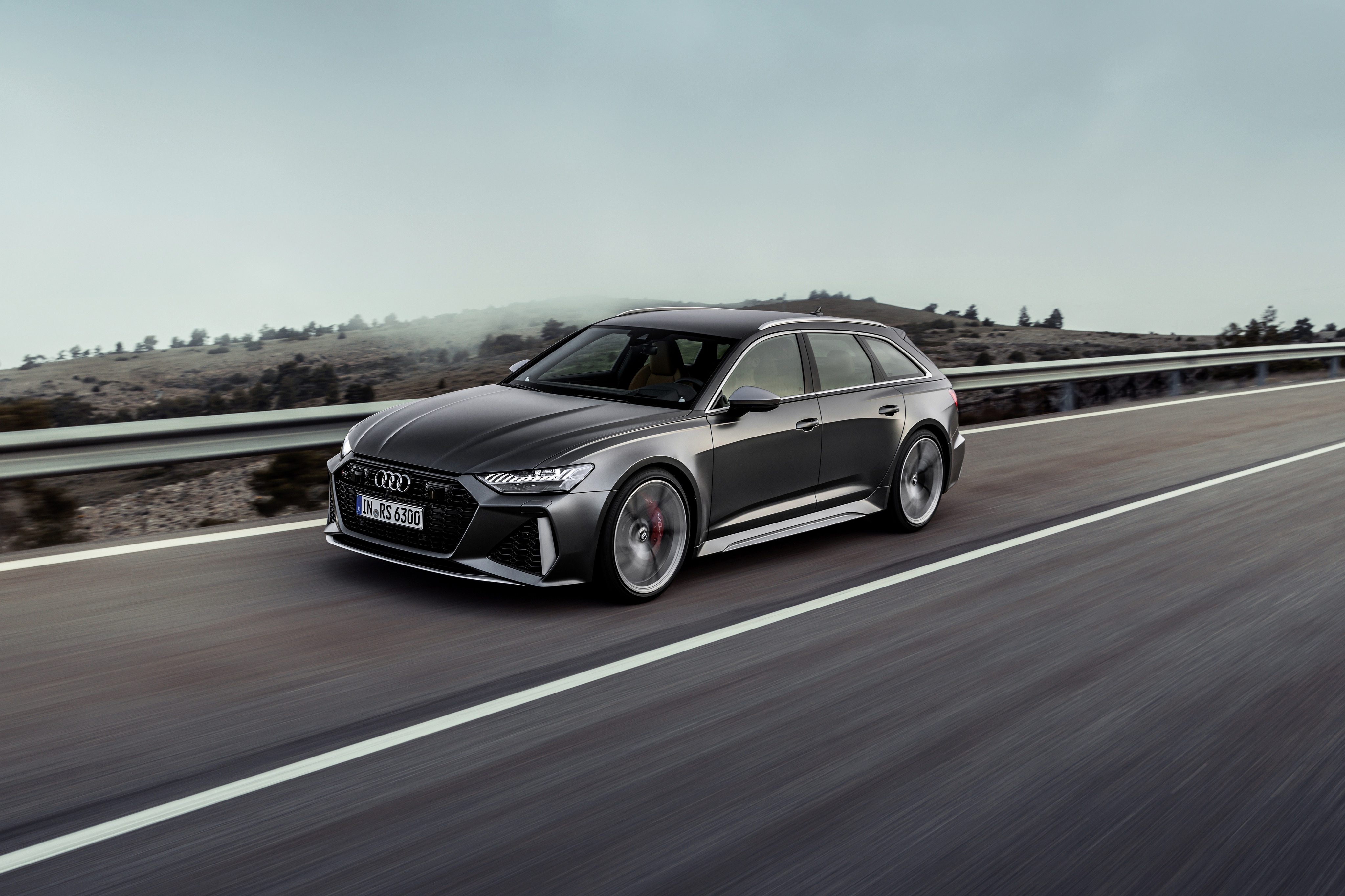 Download Black Car Car Audi Vehicle Audi RS6 Avant 4k Ultra HD Wallpaper