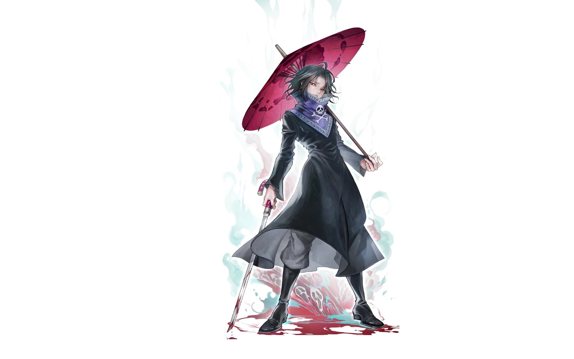 Wallpaper umbrella, anime, art, guy, cloak, Hunter x Hunter, hunter x hunter, Feitan for mobile and desktop, section прочее, resolution 1920x1200