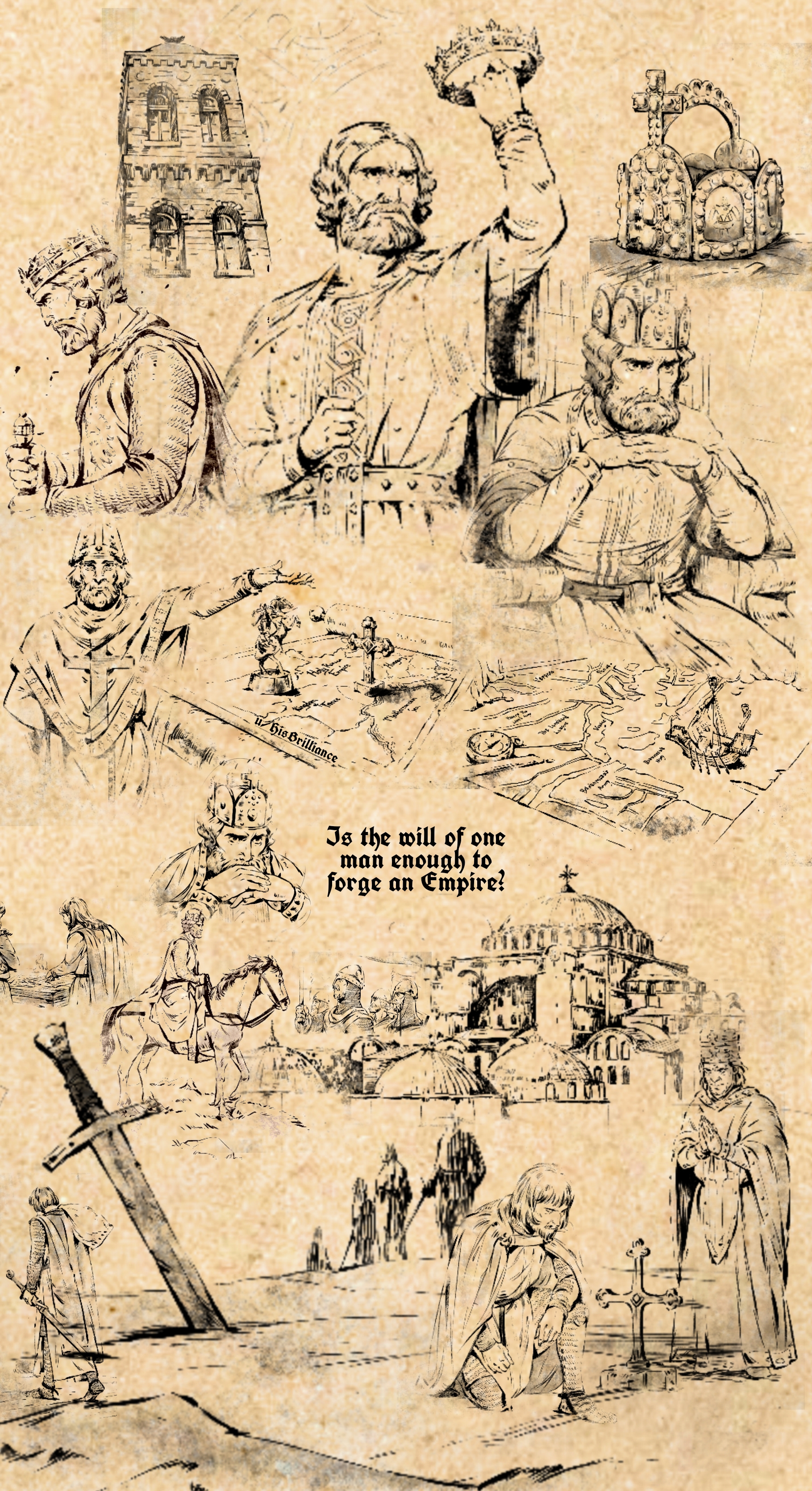 I needed AoE2 wallpaper so I worked on them. I used Android to Photohop so please excuse me. Gentlegamers! Frederick Barbarossa poster