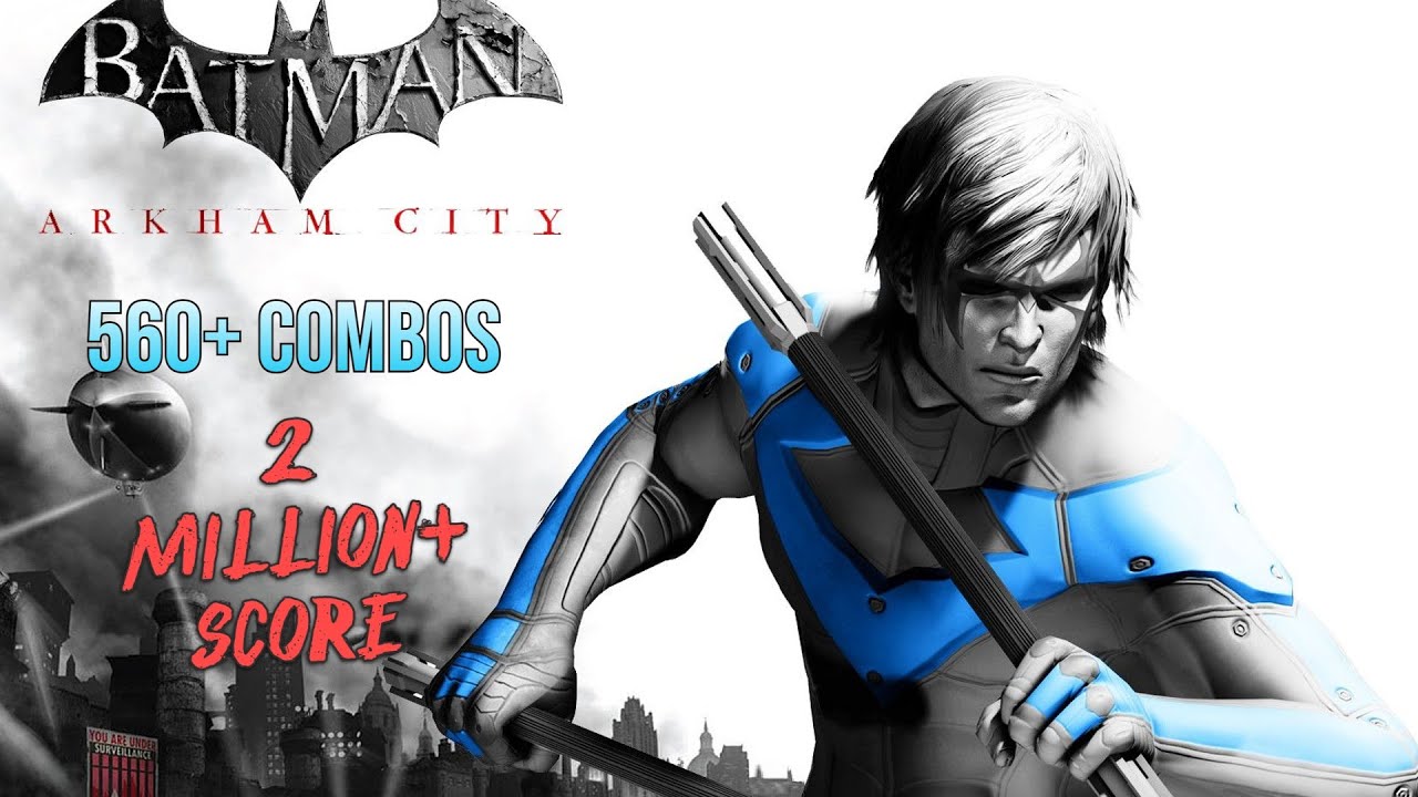 Batman Arkham City: NIGHTWING COMBOS / JOKERS CARNIVAL