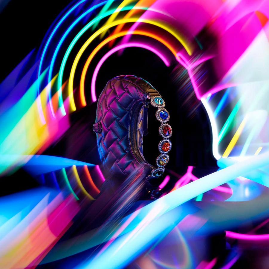 SM OCTAVIA MOONBAG DR Black Clutch Octavia Purse by KURT GEIGER LONDON