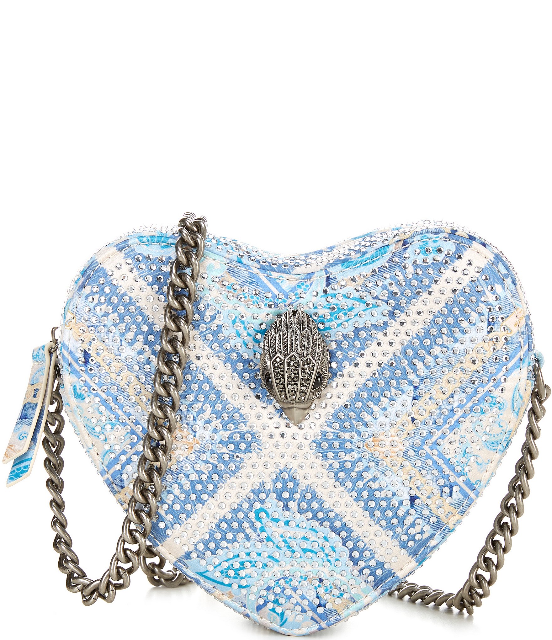 Kurt Geiger London Kensington Heart Crossbody Bag, Womens, Blue