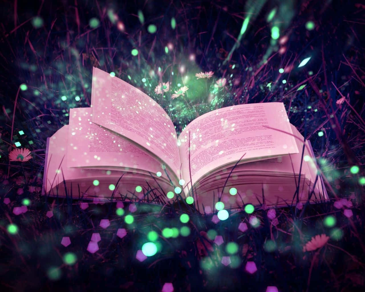 Download Mysterious magical landscape with floating islands and glowing portal