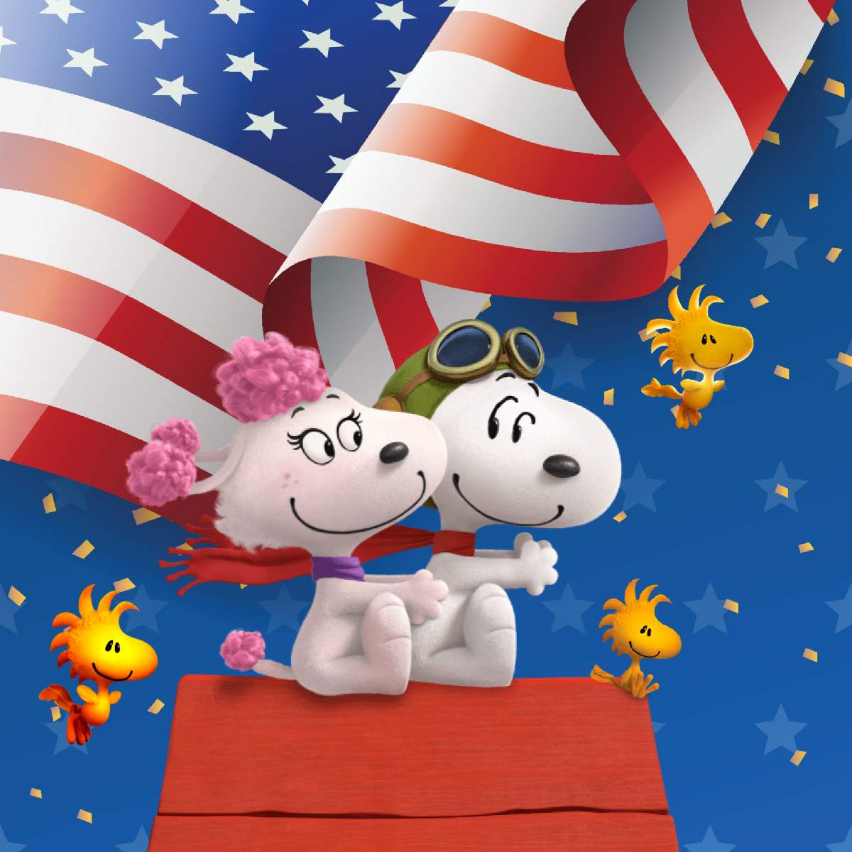 Solve Snoopy & Fifi July 4th jigsaw puzzle online with 400 pieces