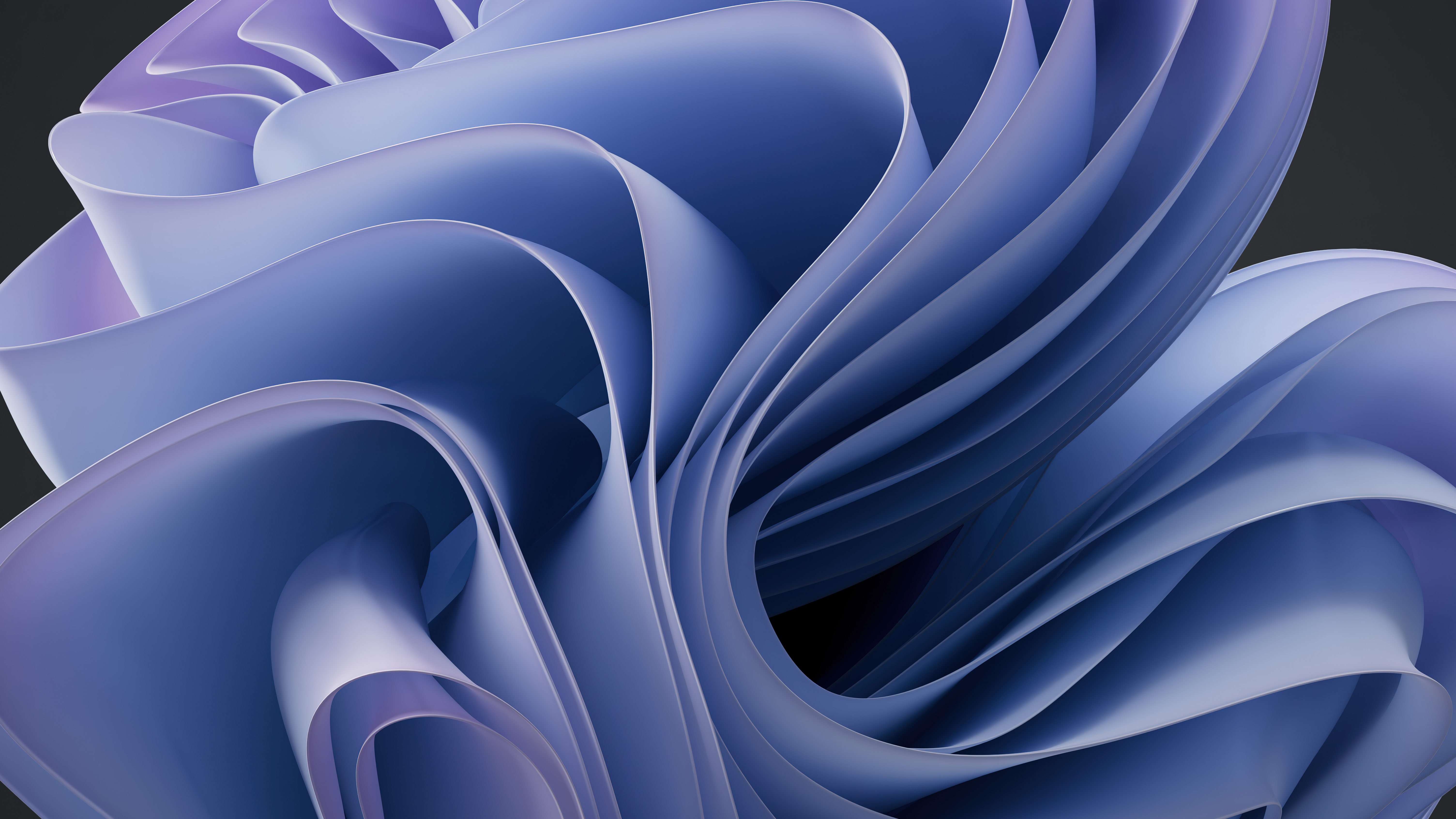 Windows 11 Wallpaper 4K, Blue purple abstract, Swirls