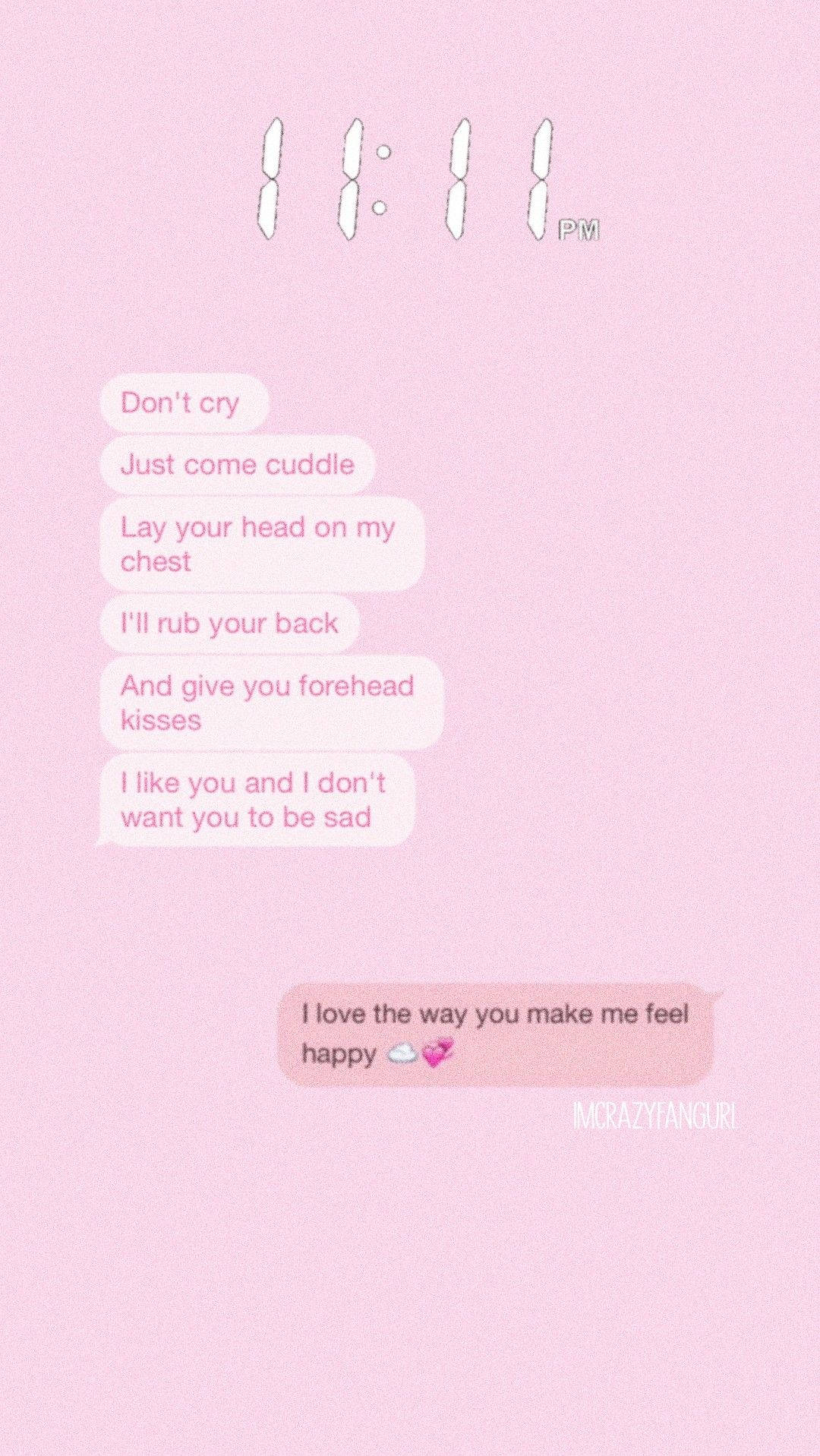 Download Cute Pink Aesthetic Sweet Text Message Wallpaper