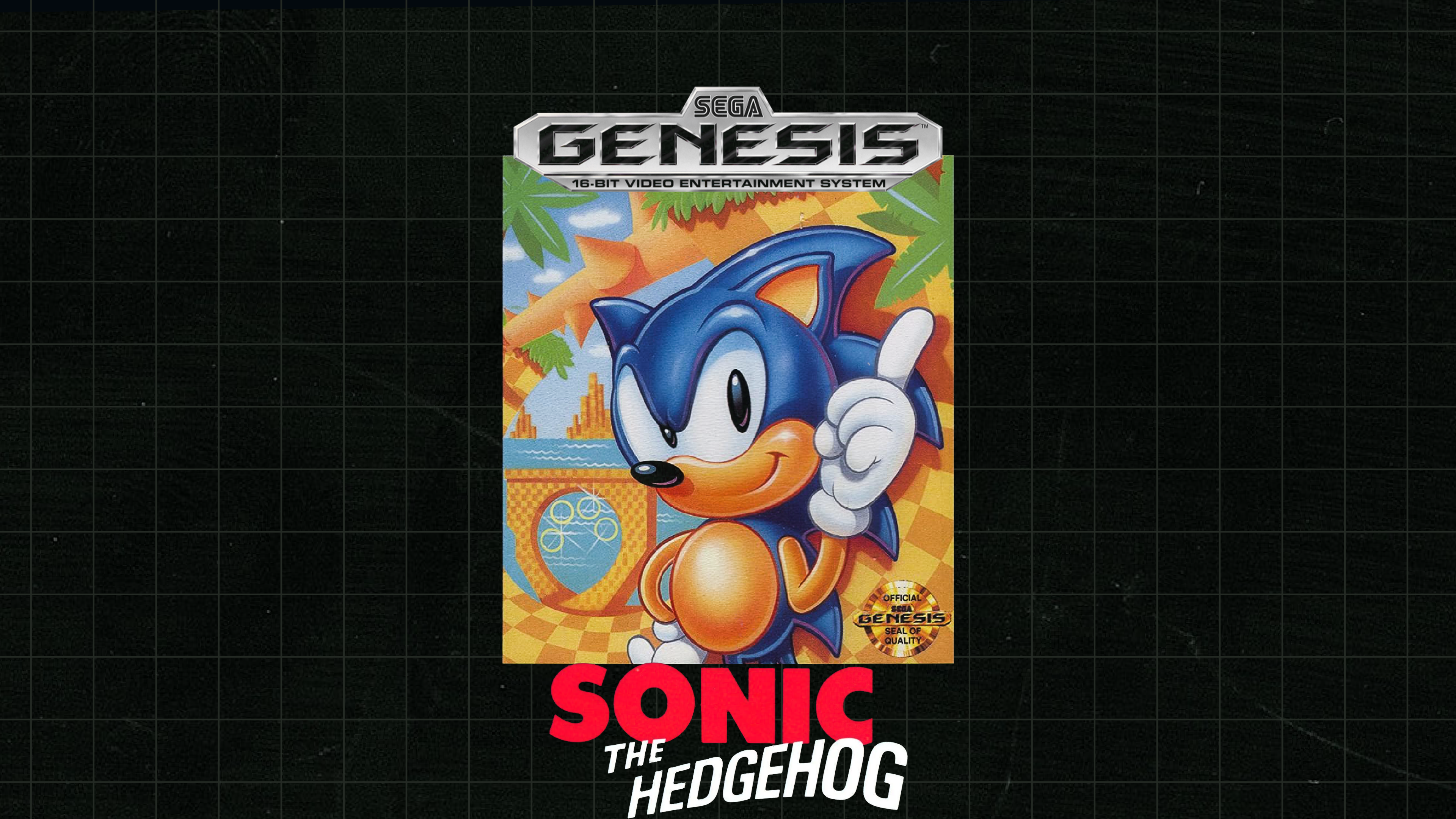 Sonic The Hedgehog 1991 US box art [3840 x 2160]