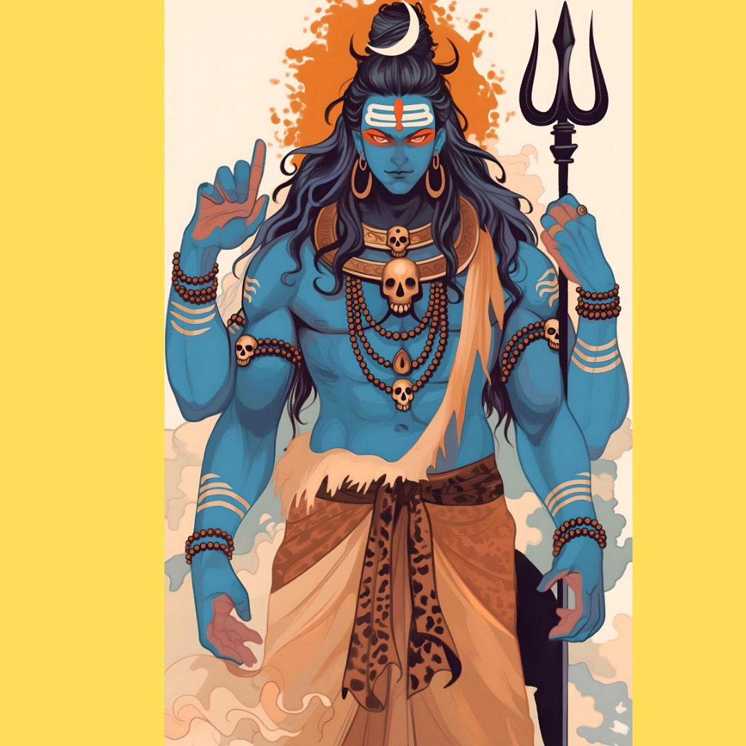 Powerful Digital Art of Kala Bhairava: The Fierce Protector