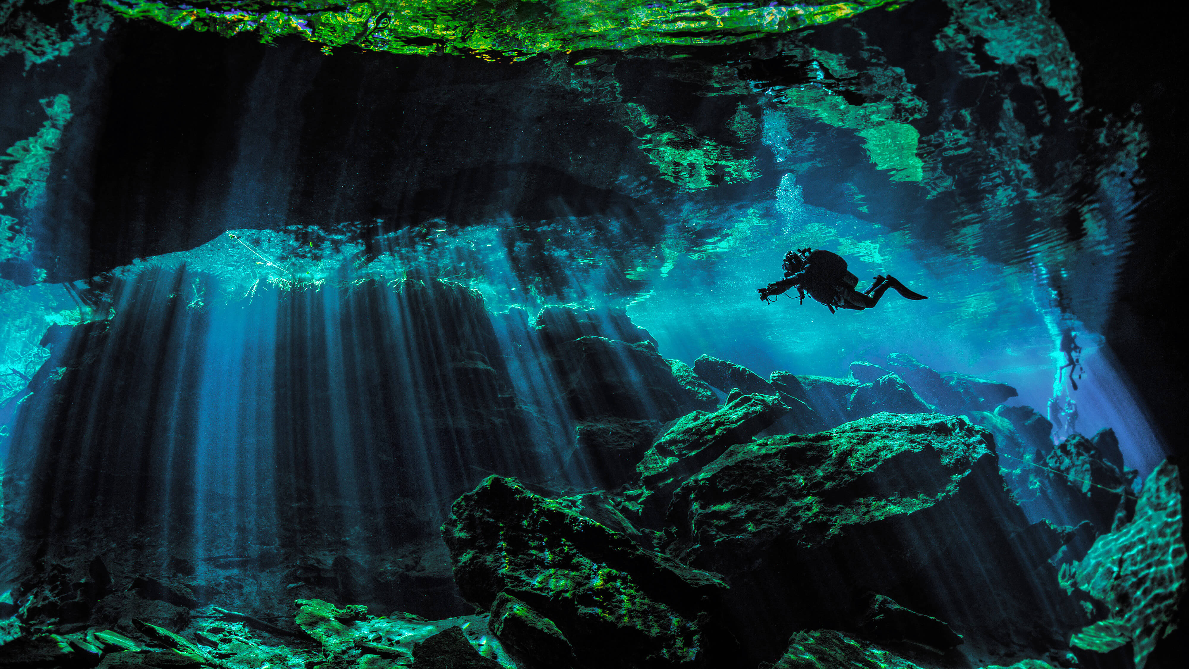 Scuba Diver Wallpaper 4K, Underwater, Under