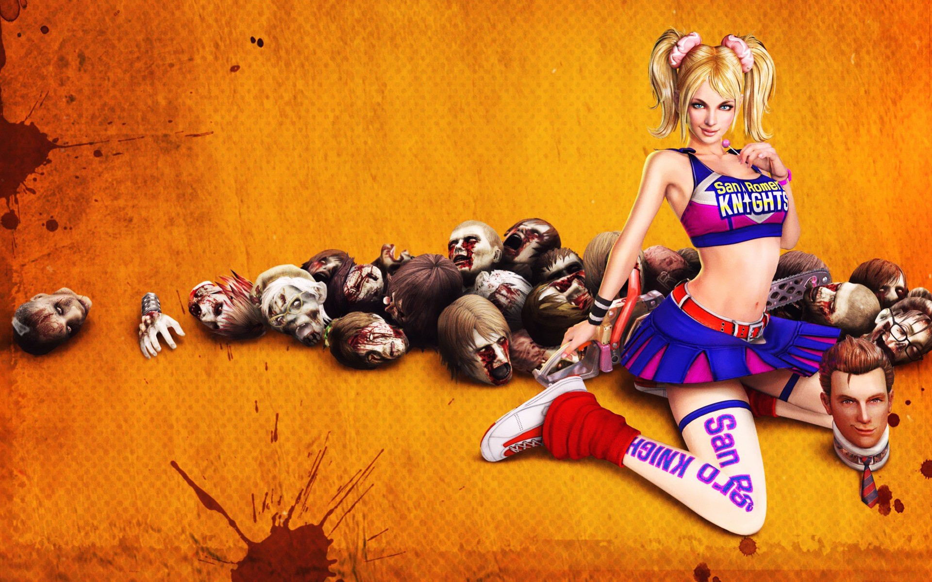 Wallpaper Blonde, Zombies, Lollipop Chainsaw, Juliet Starling, Nyasha, Short skirt. for mobile and desktop, section игры, resolution 1920x1200